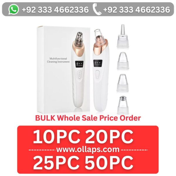 5 in 1 Blackhead Remover Pore Vacuum Electric Facial Cleaner Acne WhiteHead, blackhead machine With 3 Suction Power 5 Probes for Women & Men Buy Whole Sale Bulk Price Call/WhatsApp: +92 333 4662336
